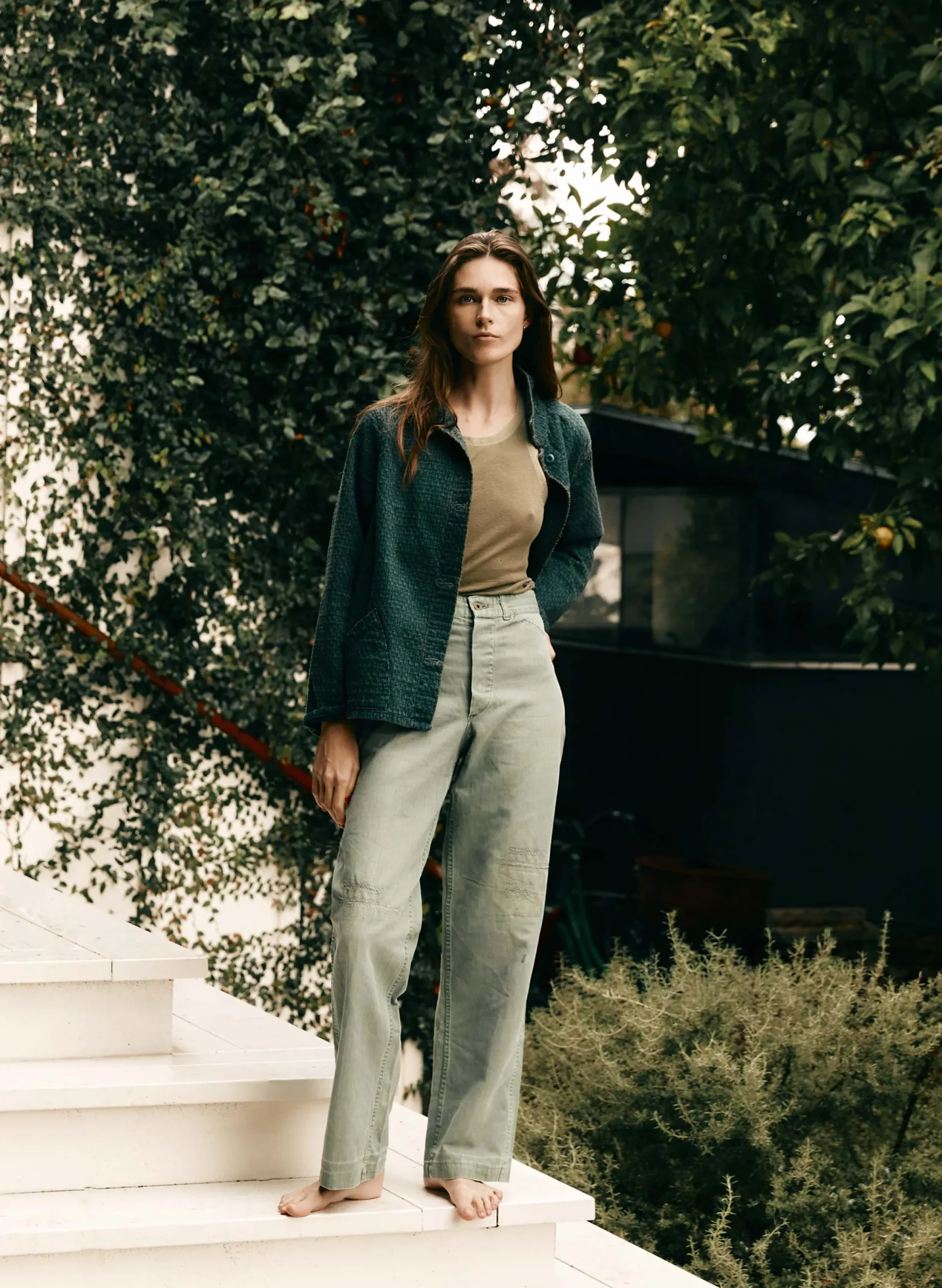 imogene + willie Agnes Jacket In Woven Indigo|Women Jackets