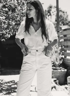 imogene + willie Augusta Washed White Canvas|Women Pants & Shorts