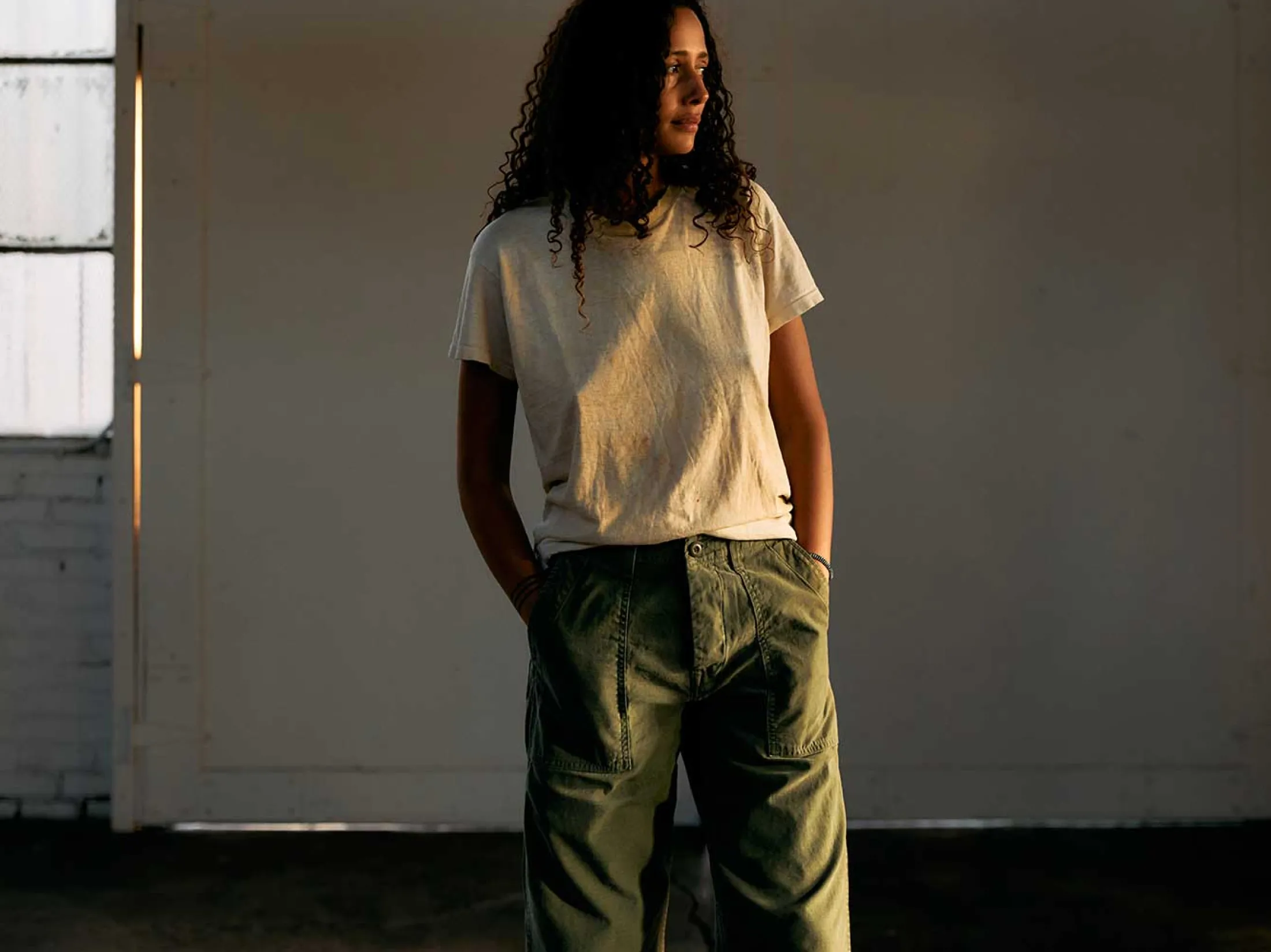 imogene + willie Blake Military Trouser In Olive|Women Pants & Shorts