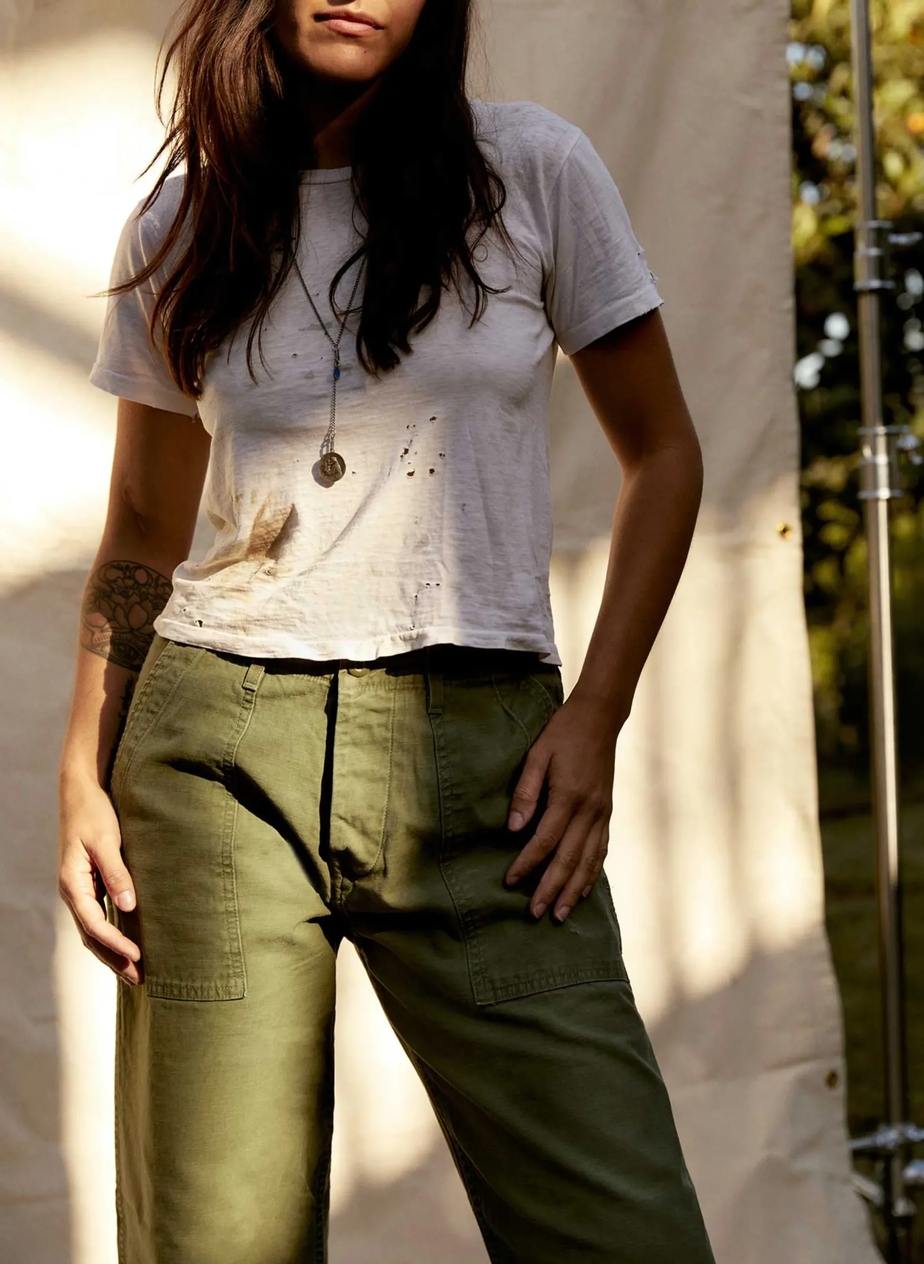 imogene + willie Blake Military Trouser In Olive|Women Pants & Shorts