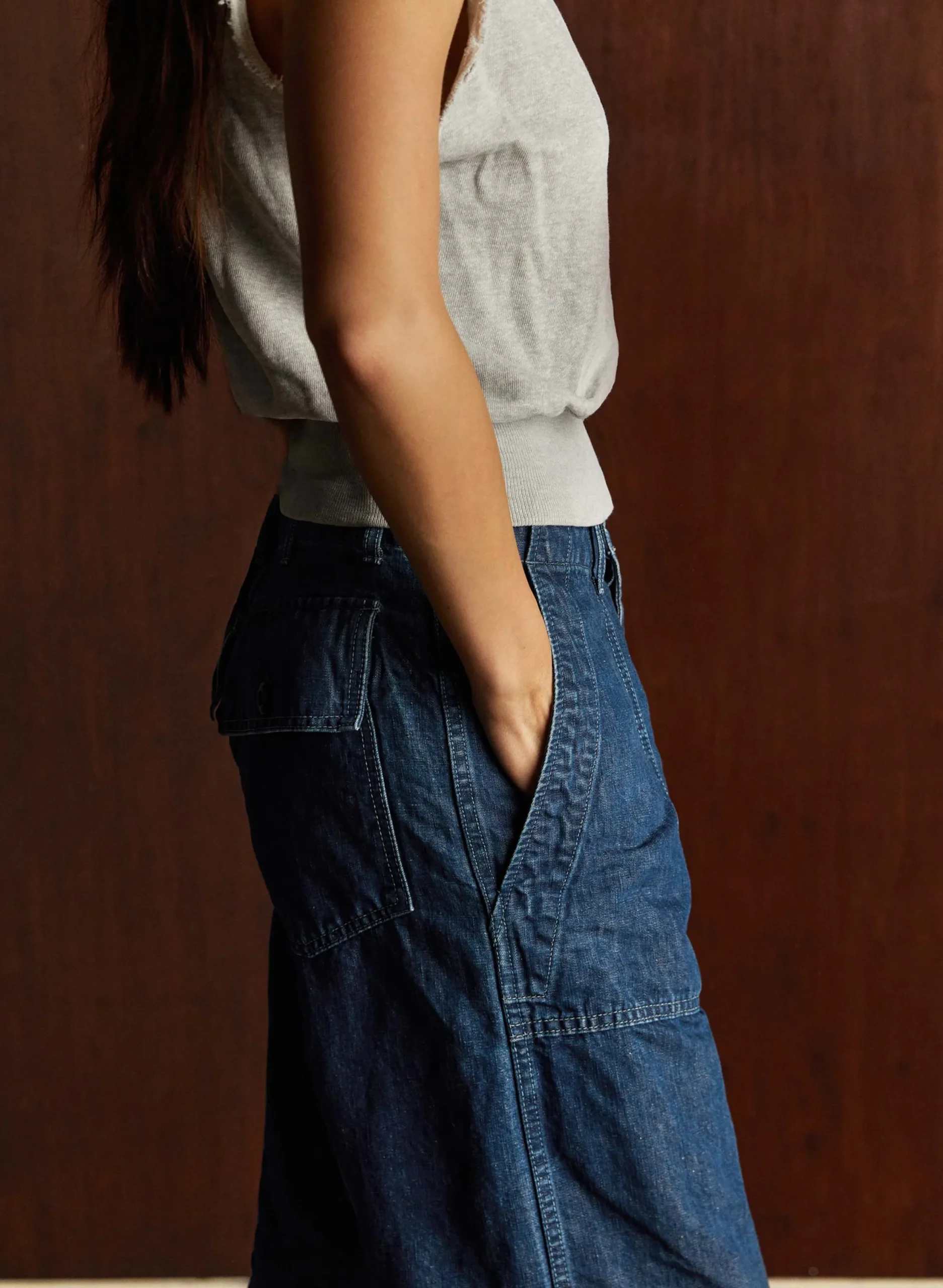 imogene + willie Blake Military Trouser In Washed Indigo|Women Pants & Shorts