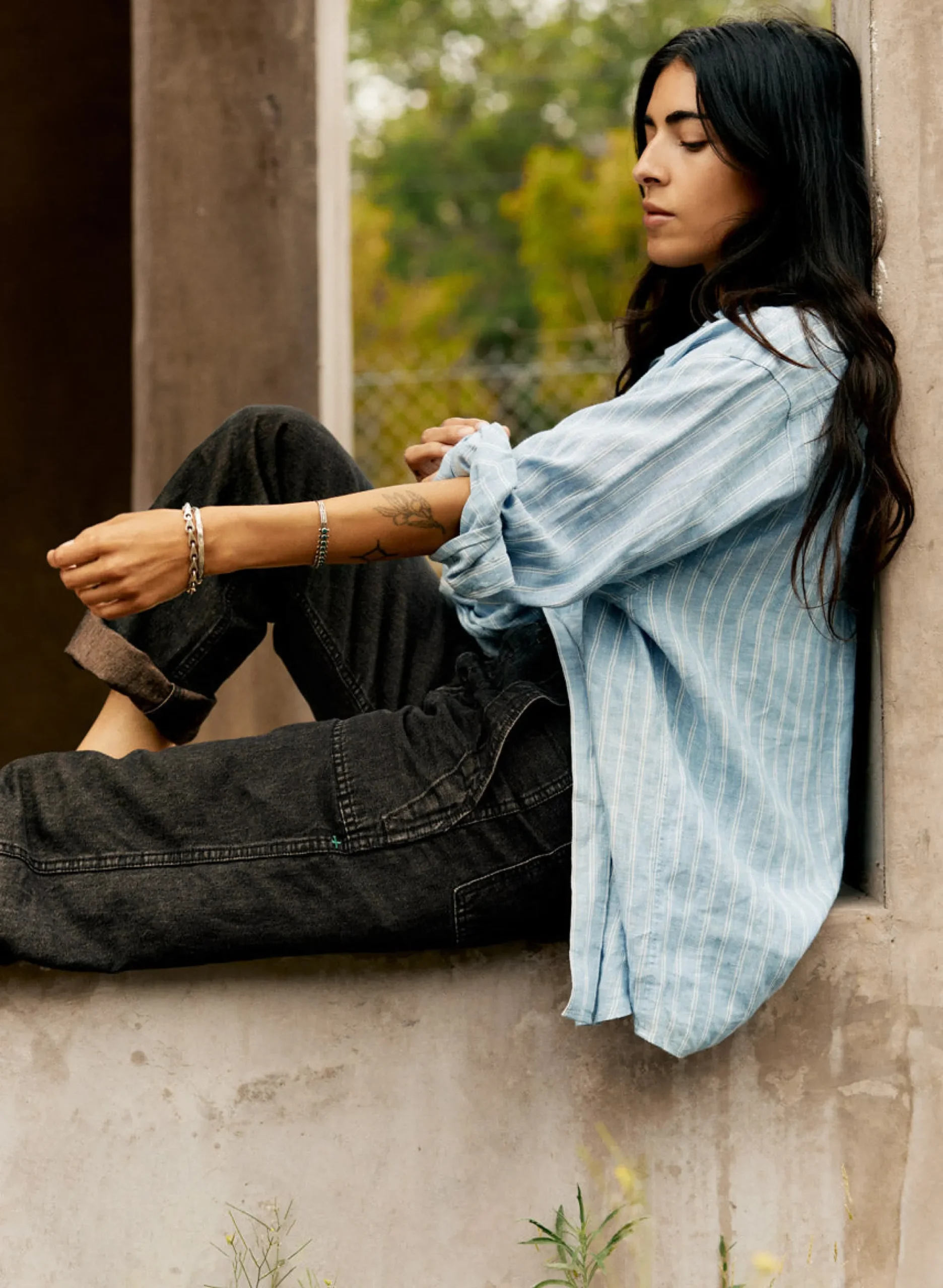 imogene + willie Blake Military Trouser In Washed Black|Women Pants & Shorts