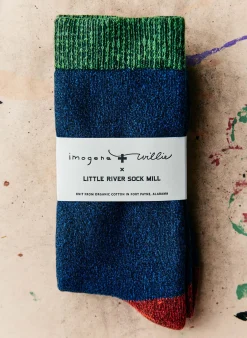 imogene + willie Boot Sock In Cabin Blue|Women Accessories|Accessories