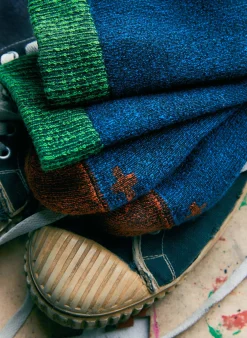 imogene + willie Boot Sock In Cabin Blue|Women Accessories|Accessories