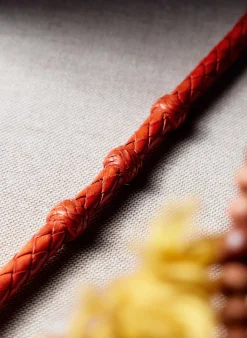 imogene + willie Chamula Round Orange Leather Bracelet|Women Accessories|Accessories
