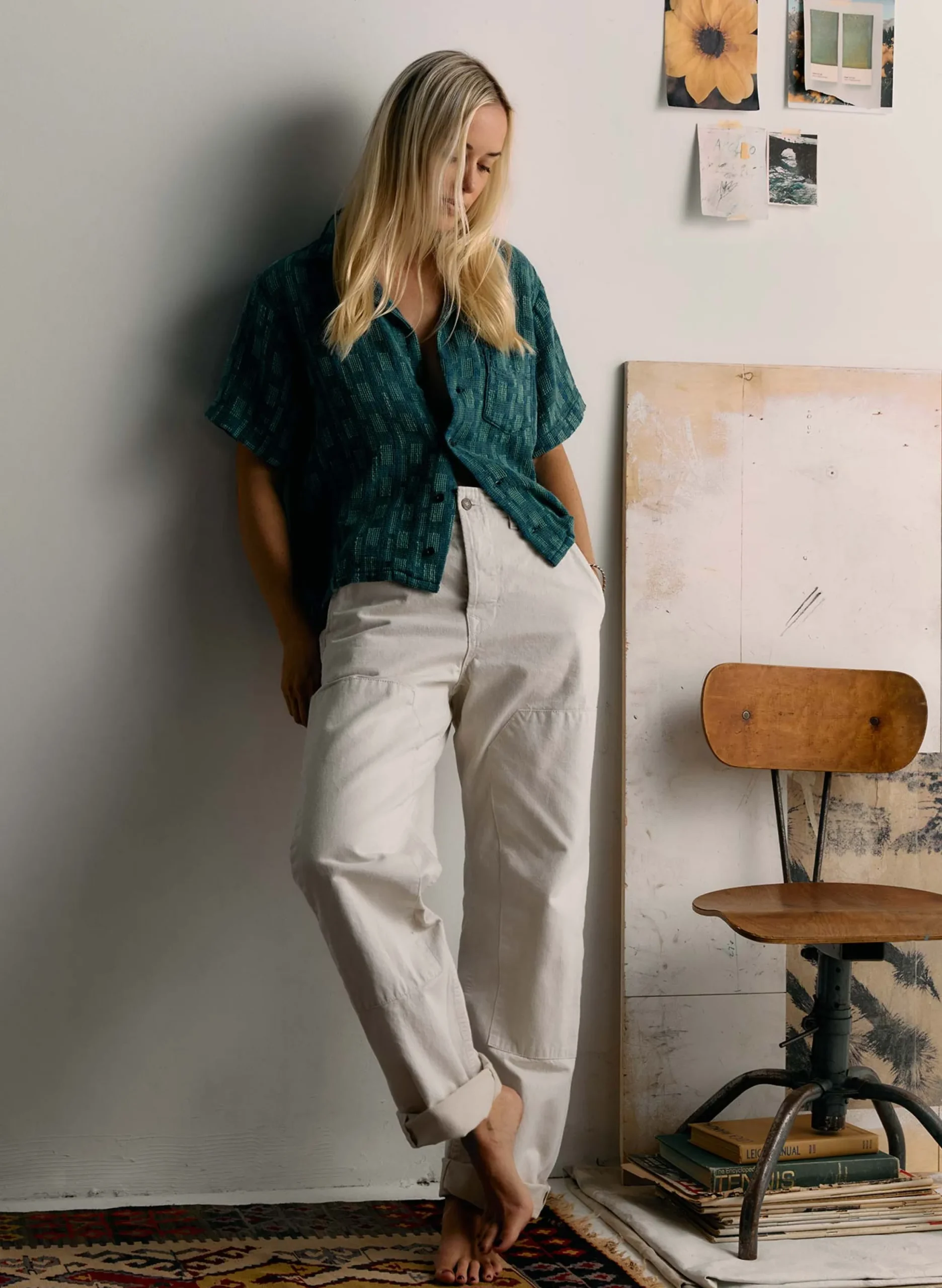 imogene + willie Clarke Selvage Workpant In Natural|Women Pants & Shorts