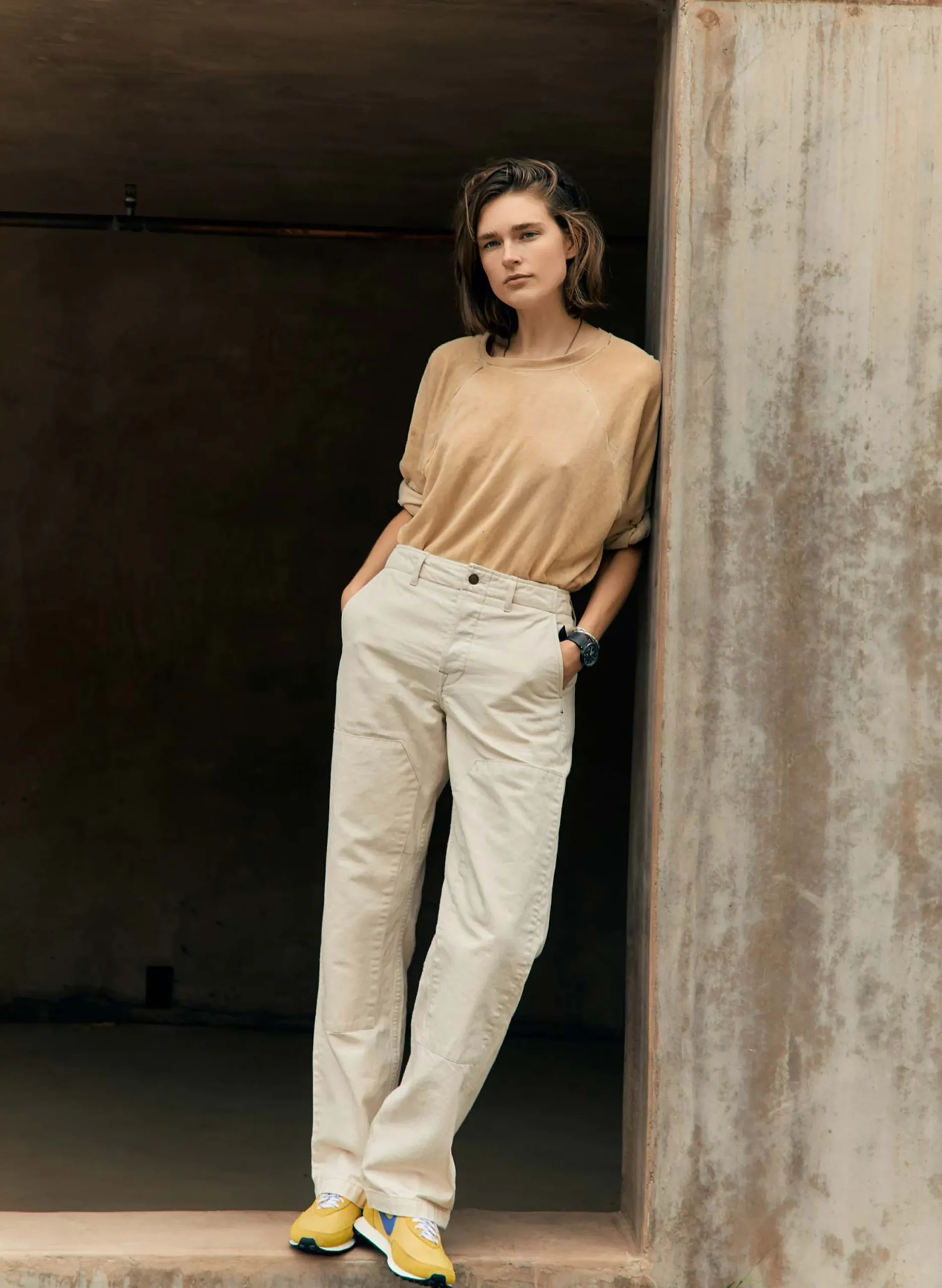 imogene + willie Clarke Selvage Workpant In Natural|Women Pants & Shorts