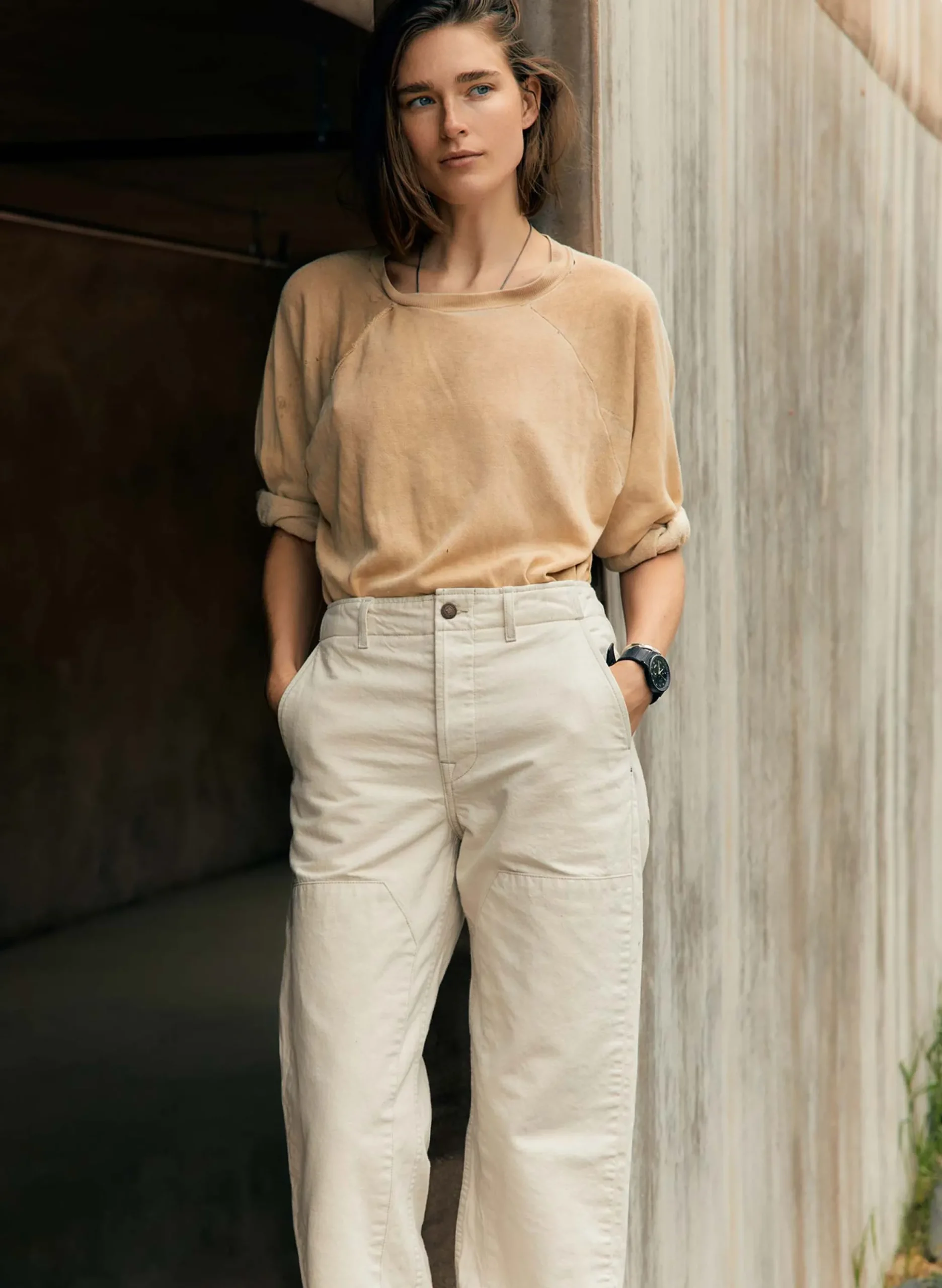 imogene + willie Clarke Selvage Workpant In Natural|Women Pants & Shorts