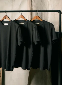 imogene + willie Classic Knit Faded Black Crew| T-Shirts