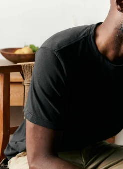 imogene + willie Classic Knit Faded Black Crew| T-Shirts