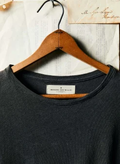 imogene + willie Cotton Hemp Crew In Faded Black| T-Shirts