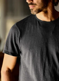 imogene + willie Cotton Hemp Crew In Faded Black| T-Shirts