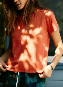 imogene + willie Drop Tee In Poppy|Women Tees + Tanks