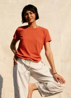 imogene + willie Drop Tee In Poppy|Women Tees + Tanks