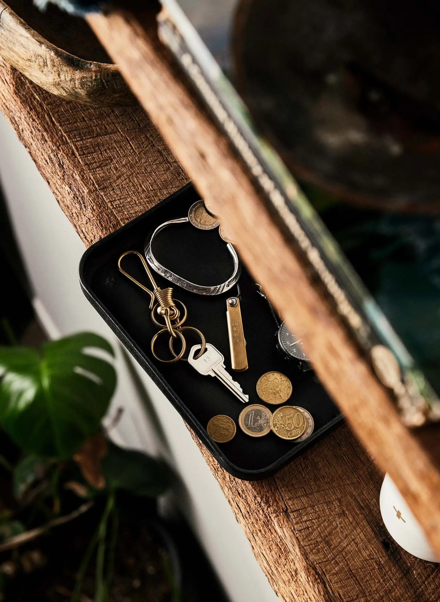 imogene + willie Emil Erwin Black Leather Tray|Women Accessories|Accessories