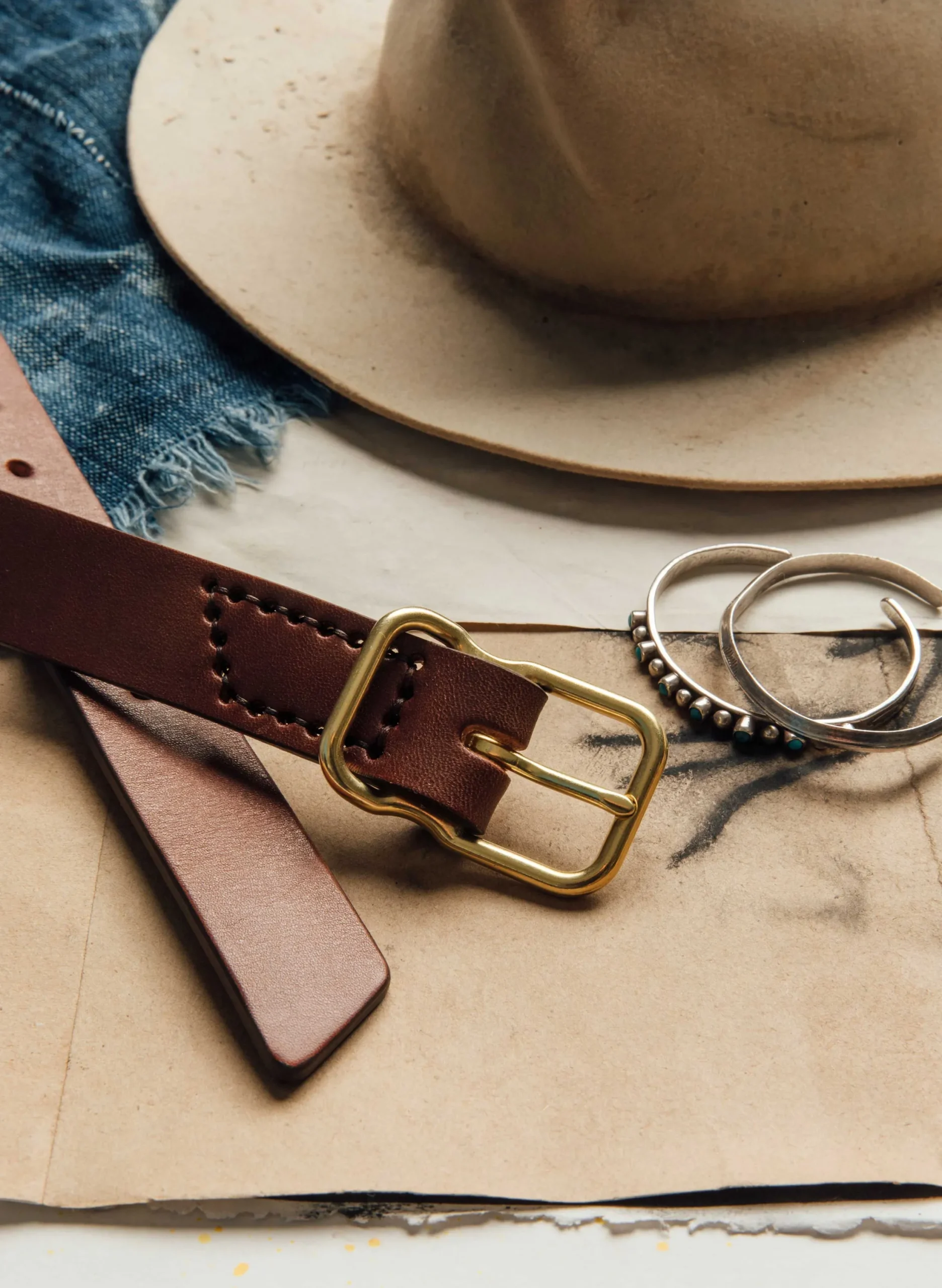 imogene + willie Emil Erwin Narrow Signature Belt In Walnut|Women Accessories|Accessories