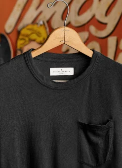 imogene + willie Faded Black Knit Pocket Tee| T-Shirts