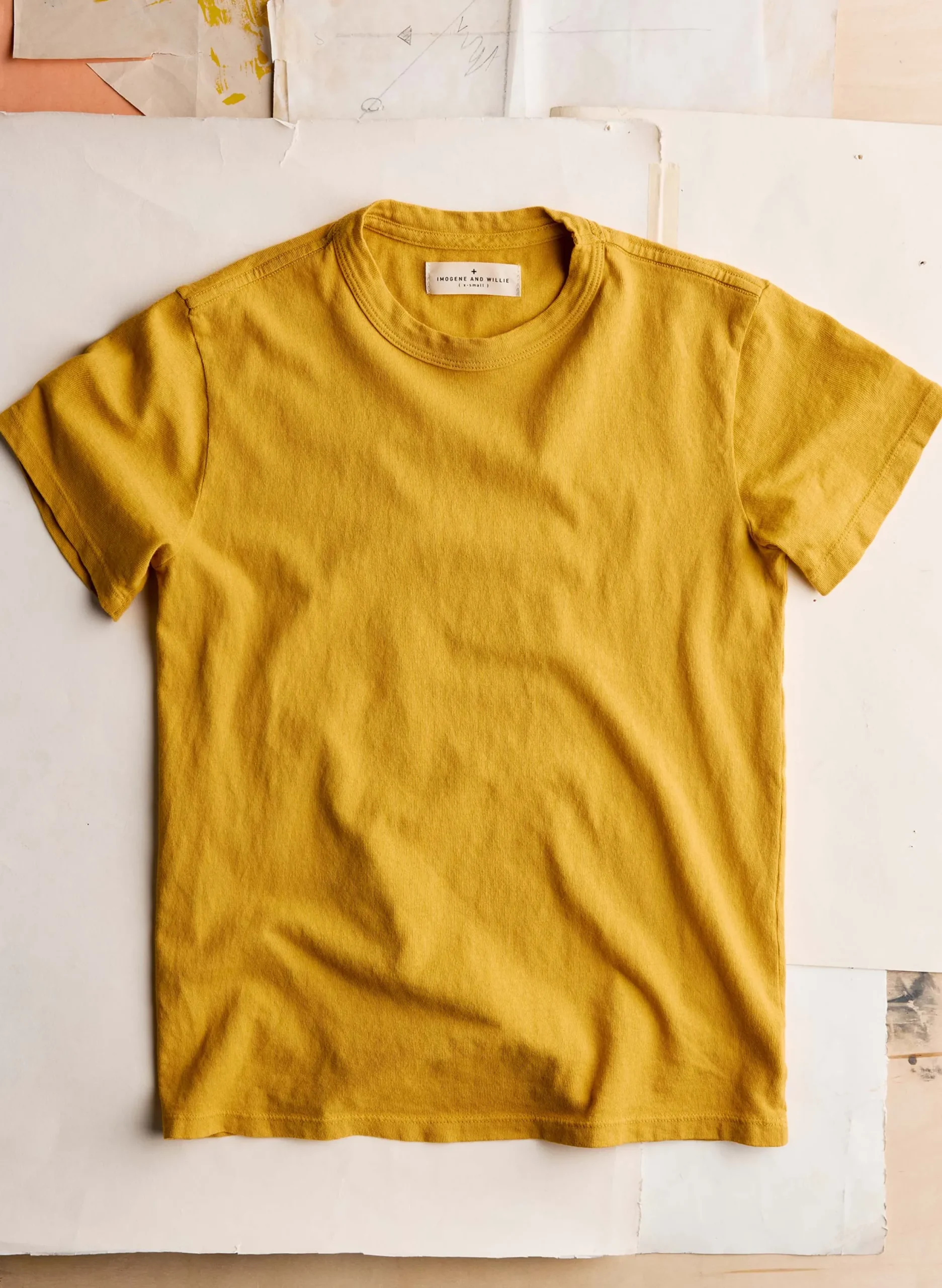 imogene + willie Gold Knit Midweight Crew| T-Shirts