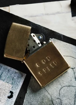 imogene + willie Hand Stamped “godspeed” Zippo|Women Home Goods|Home Goods