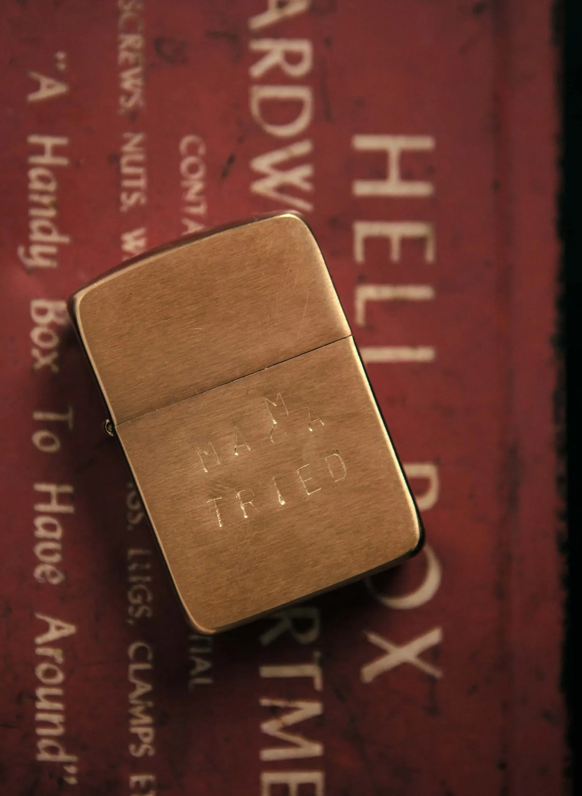 imogene + willie Hand Stamped "mama Tried" Zippo|Women Home Goods|Home Goods