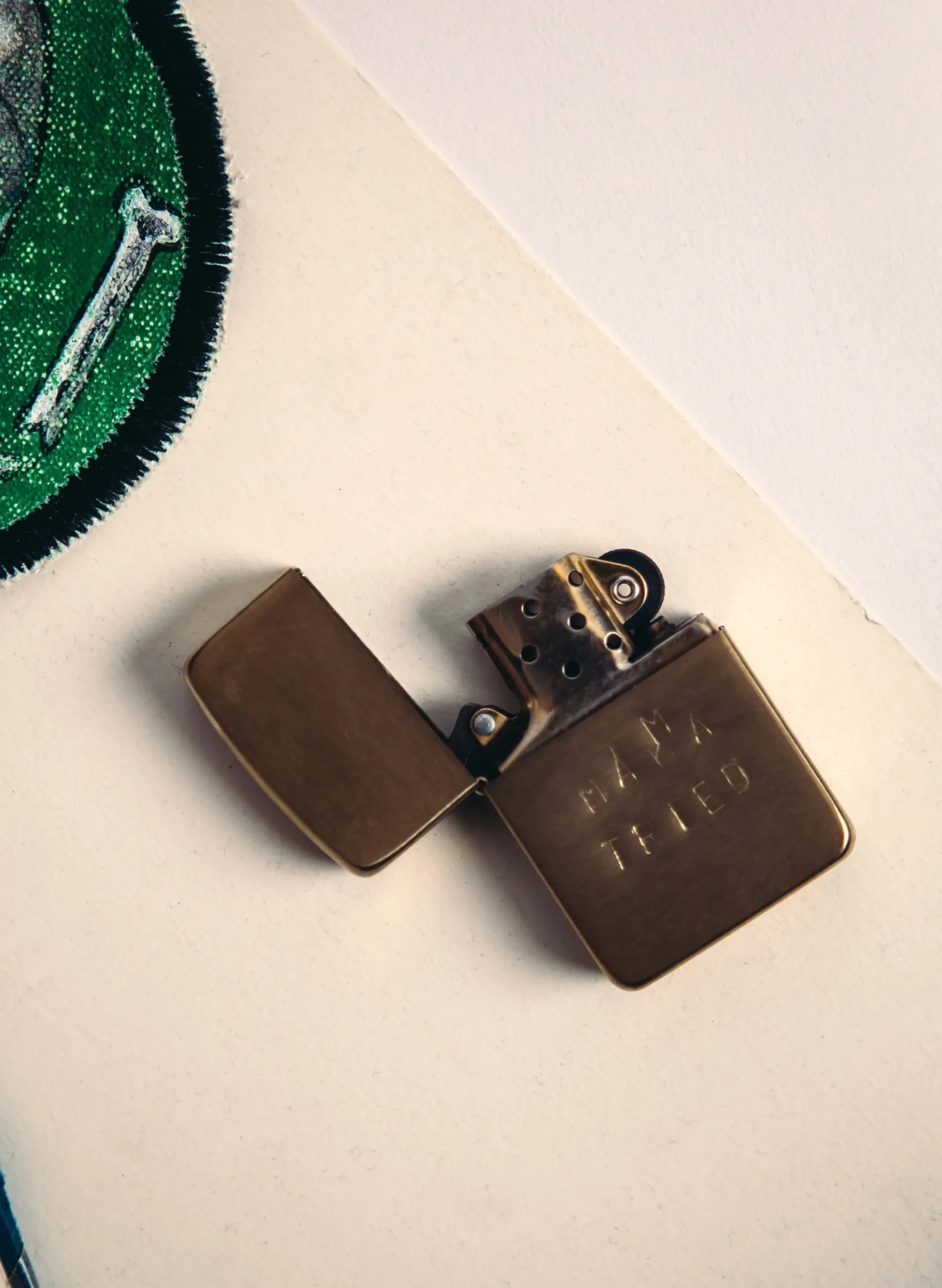 imogene + willie Hand Stamped "mama Tried" Zippo|Women Home Goods|Home Goods