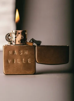 imogene + willie Hand Stamped "nashville" Zippo|Women Home Goods|Home Goods
