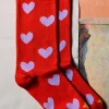 imogene + willie Heart Sock In Poppy|Women Accessories|Accessories