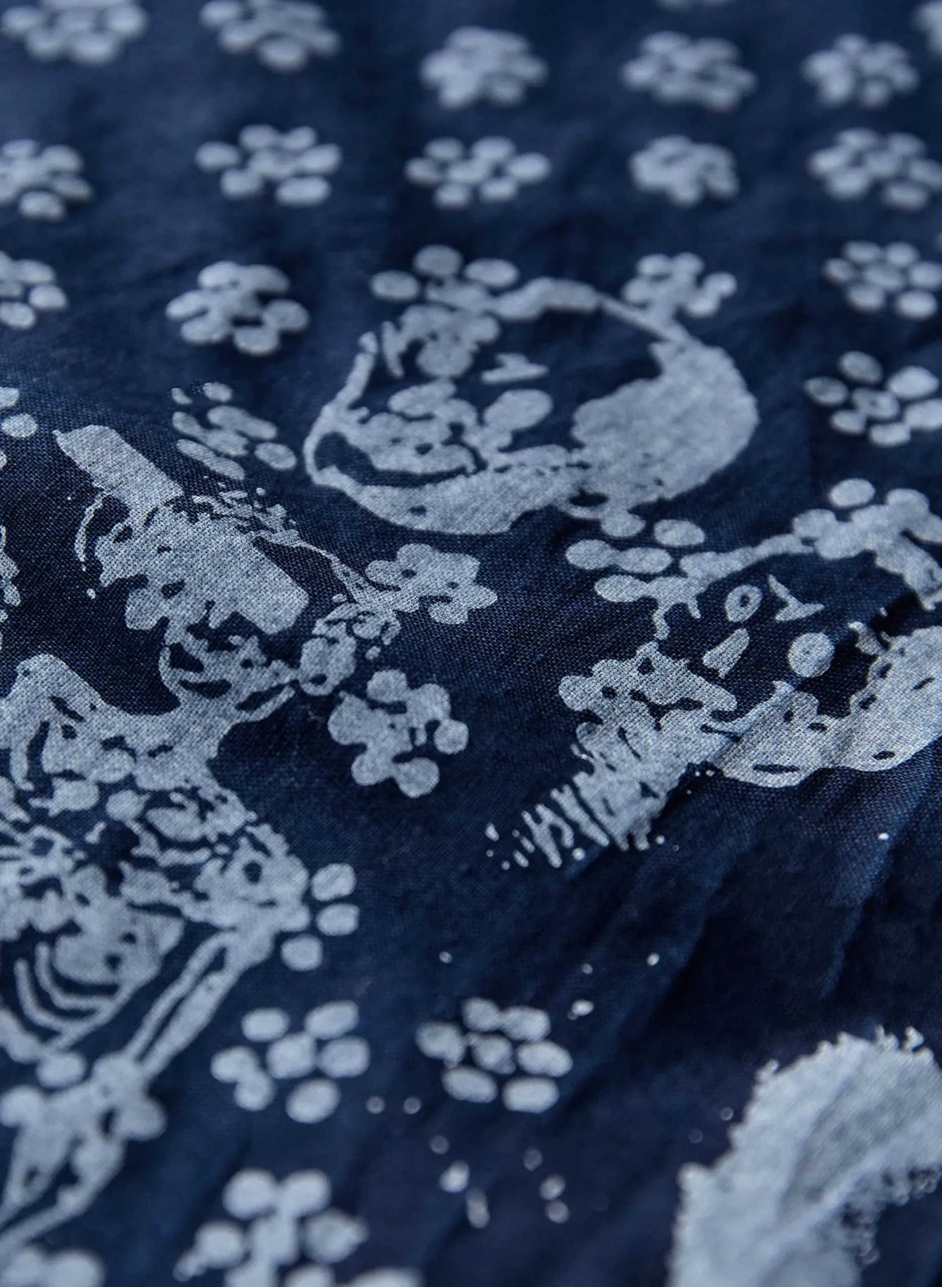 imogene + willie Indigo "flower Print" Bandana|Women Accessories|Accessories