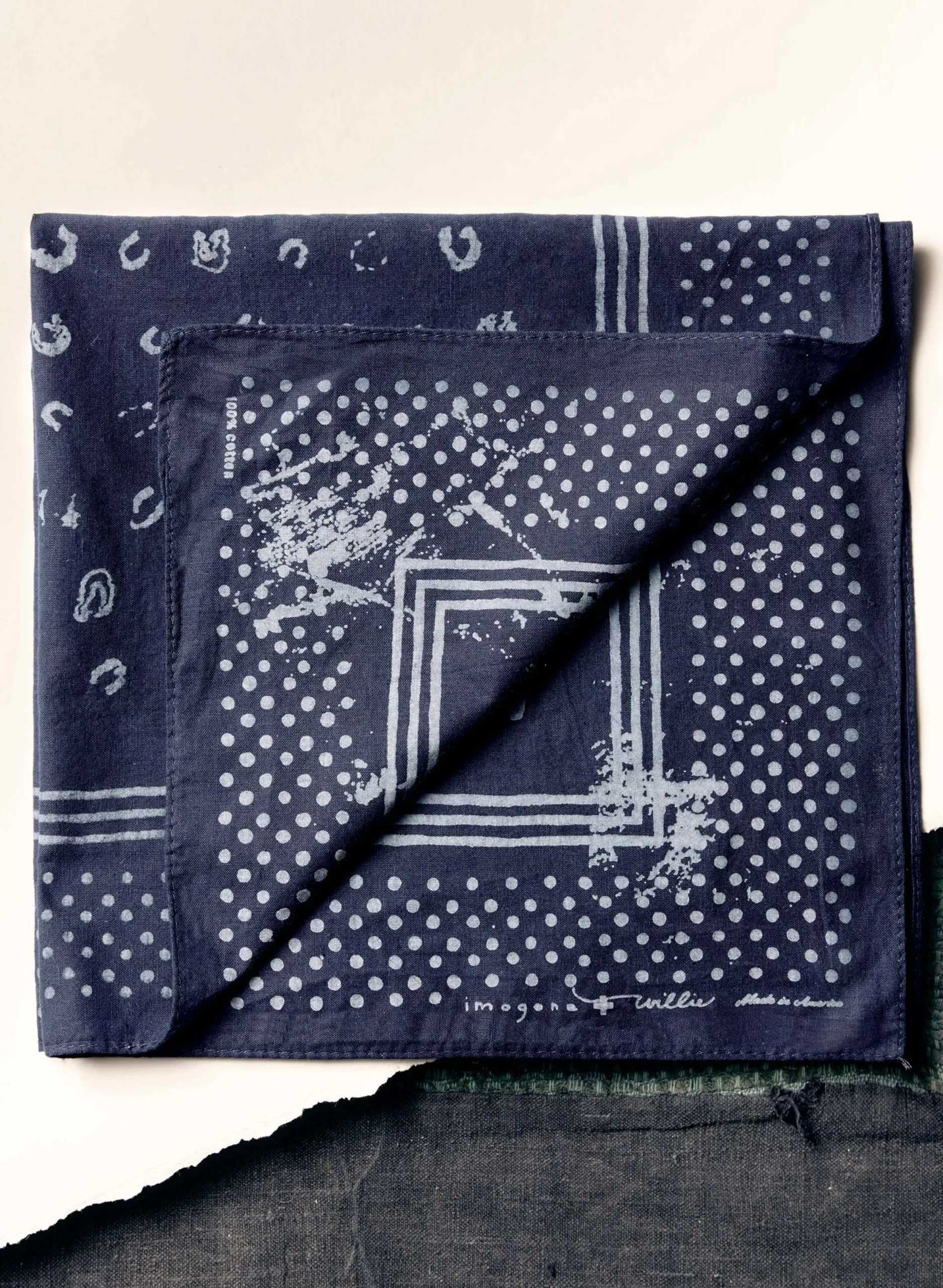 imogene + willie Indigo "good Luck" Bandana|Women Accessories|Accessories