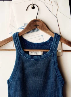 imogene + willie Indigo Ribbed Racerback Tank|Women Tees + Tanks