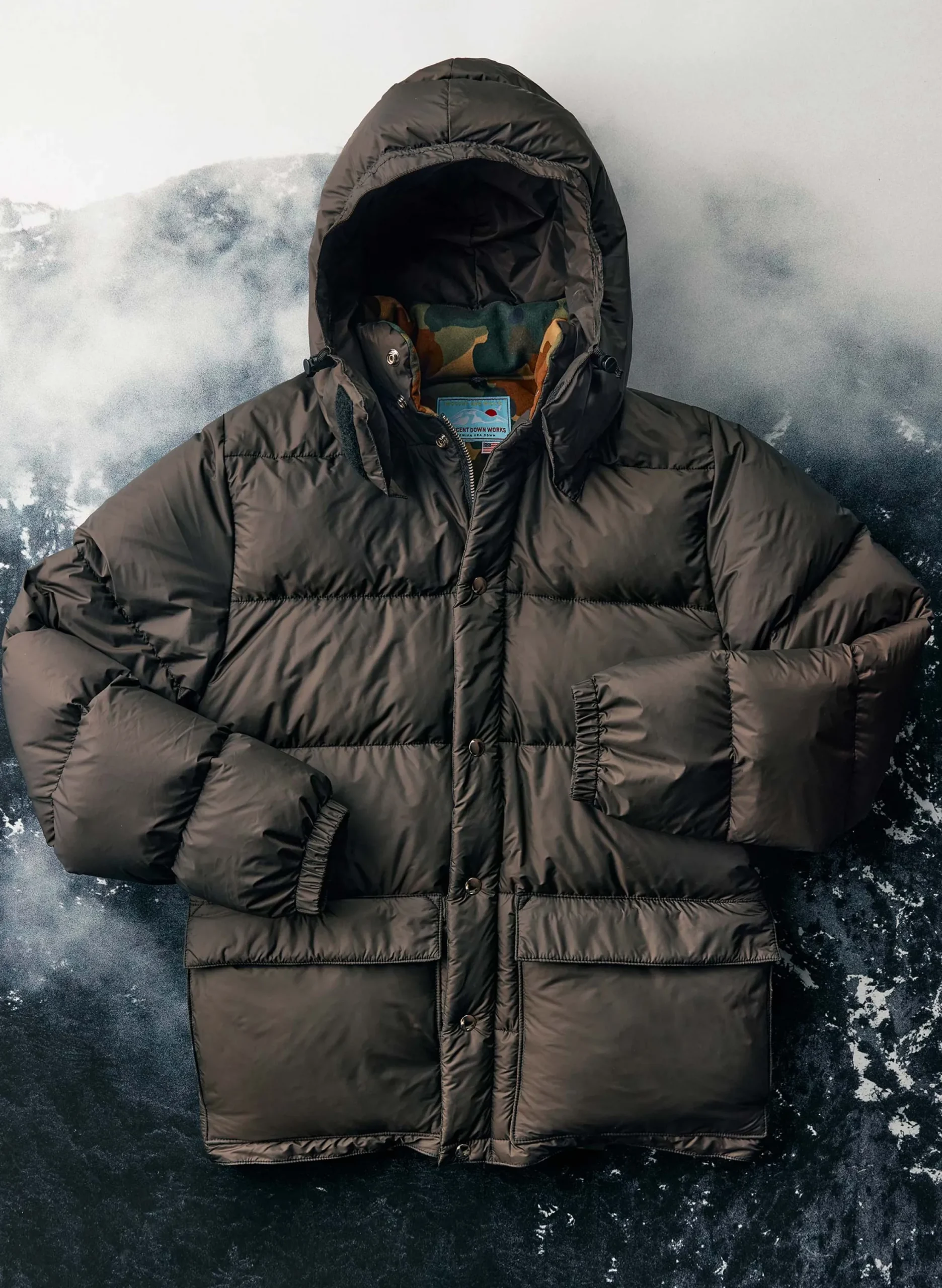 imogene + willie I+w X Crescent Down Works Camo Lined Parka|Women Jackets|Jackets