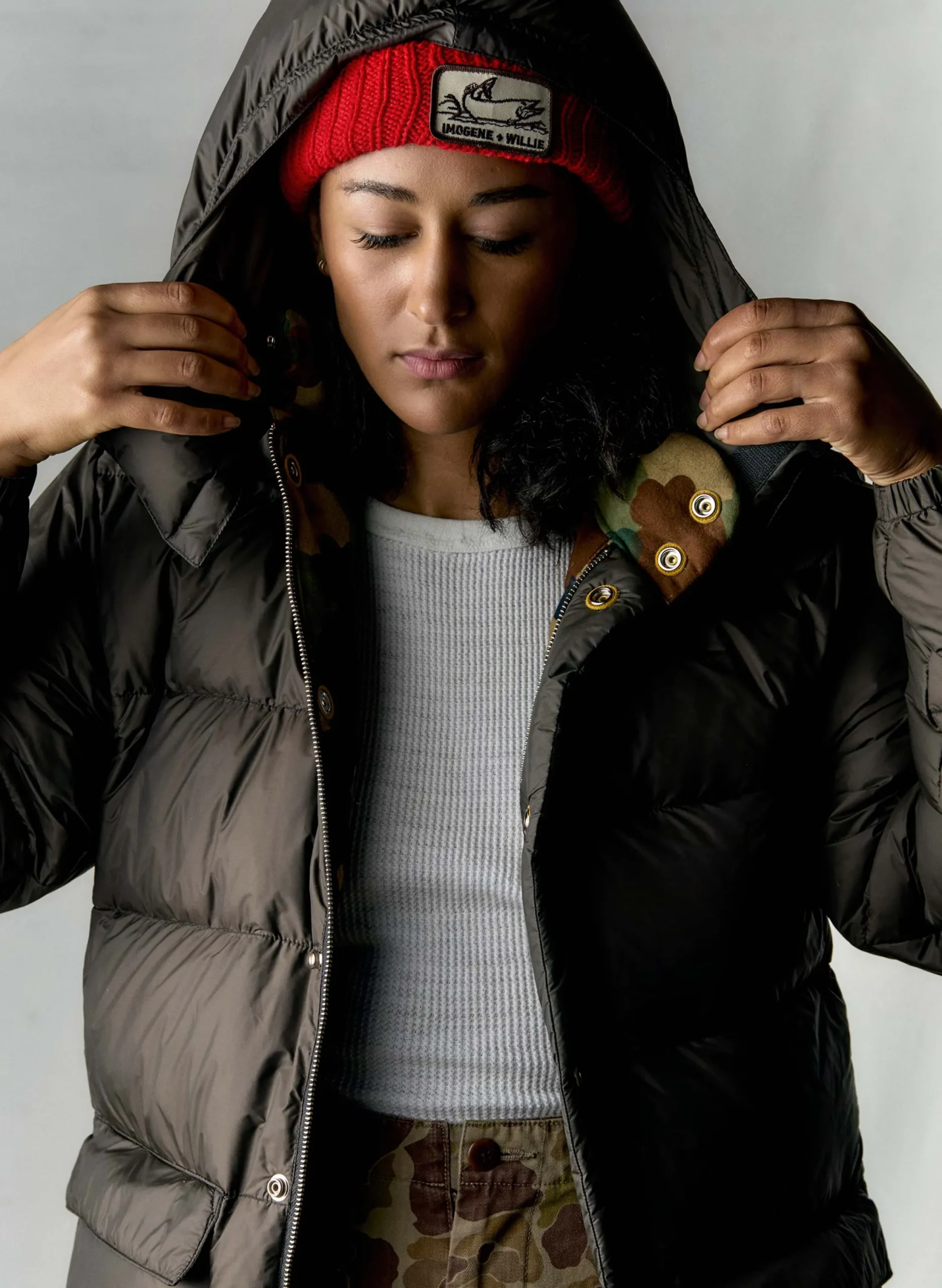 imogene + willie I+w X Crescent Down Works Camo Lined Parka|Women Jackets|Jackets