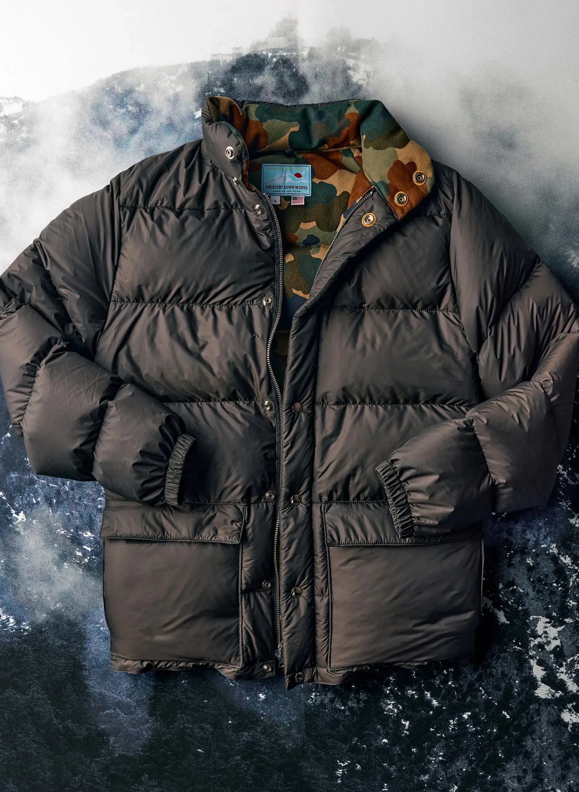 imogene + willie I+w X Crescent Down Works Camo Lined Parka|Women Jackets|Jackets