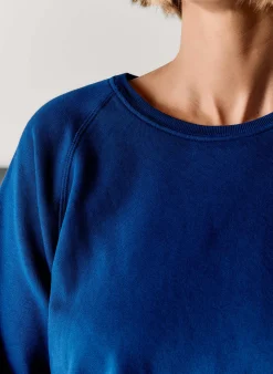 imogene + willie Lana Raglan Sweatshirt In Klein Blue|Women Knits & Sweaters