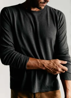 imogene + willie Long Sleeve Faded Black Crew| Knits & Sweaters