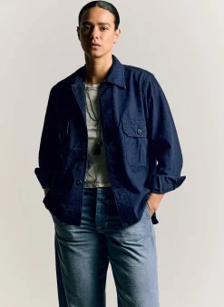 imogene + willie Military Shirt Jacket In Indigo|Women Shirts|Shirts