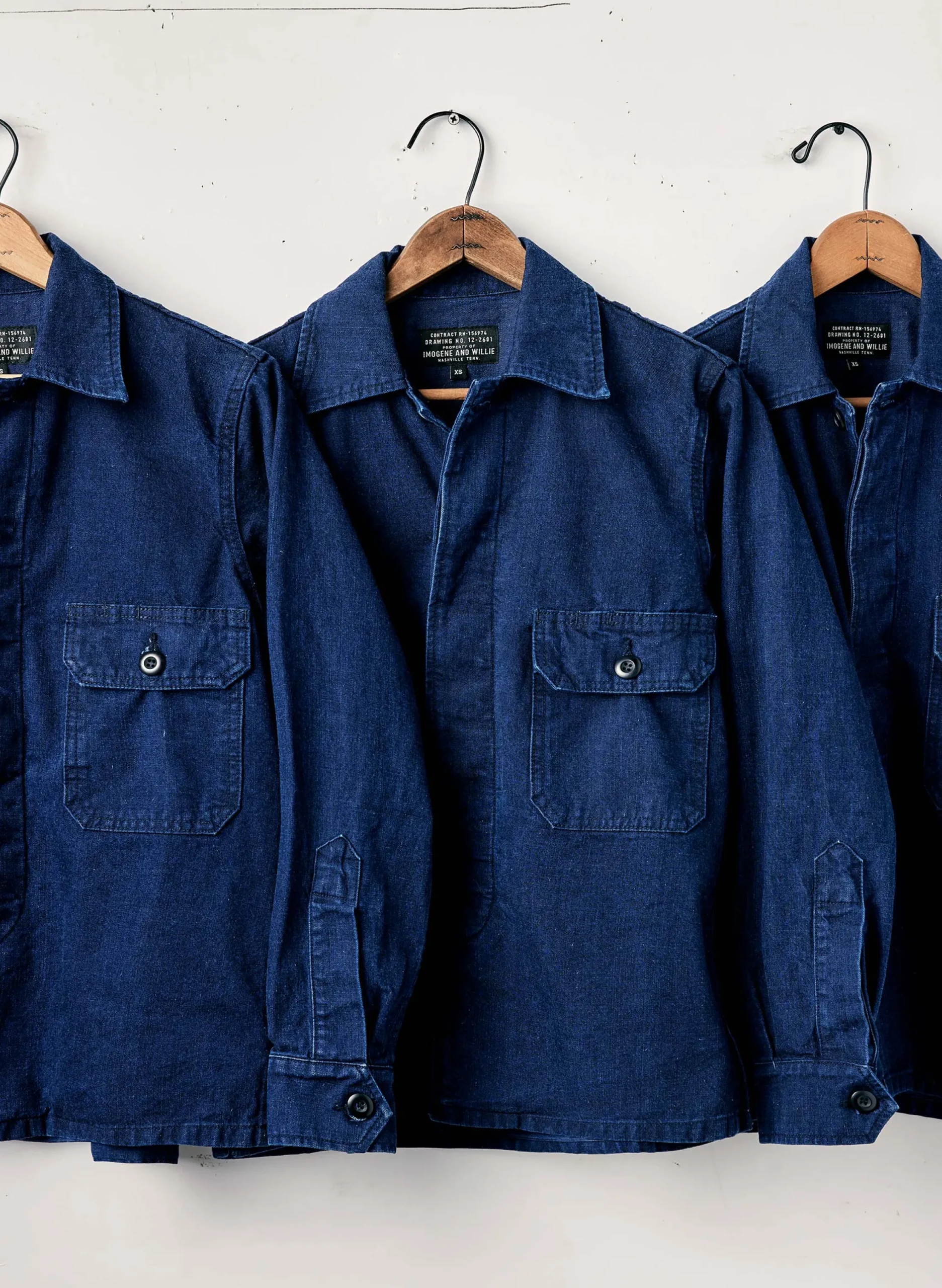 imogene + willie Military Shirt Jacket In Indigo|Women Shirts|Shirts