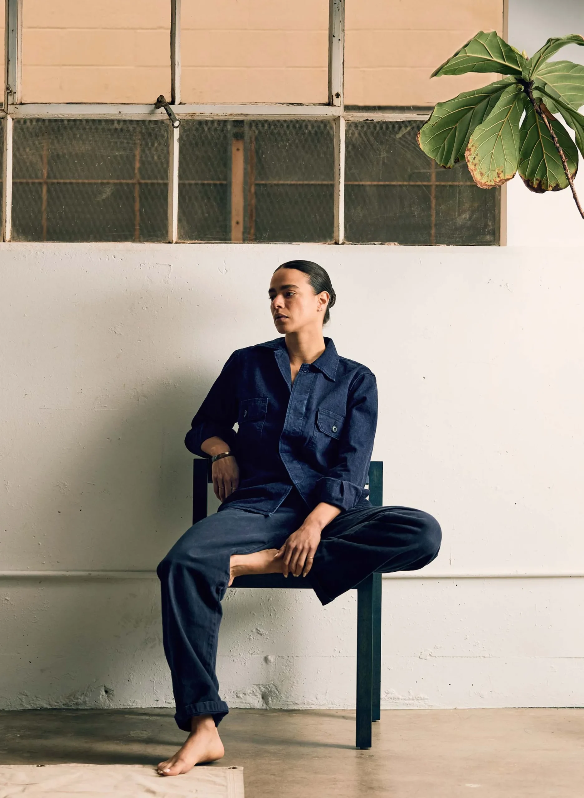 imogene + willie Military Shirt Jacket In Indigo|Women Shirts|Shirts
