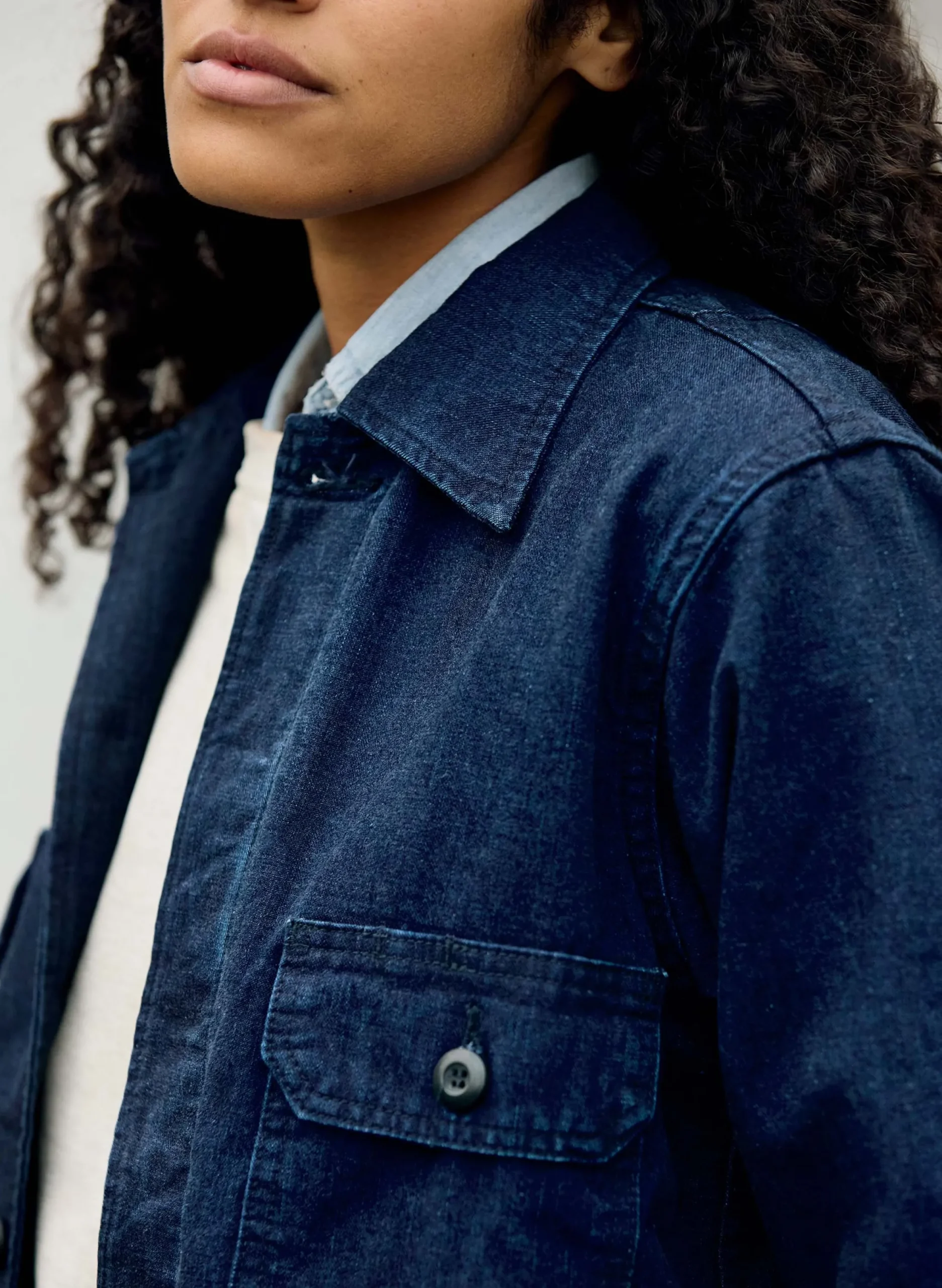 imogene + willie Military Shirt Jacket In Indigo|Women Shirts|Shirts