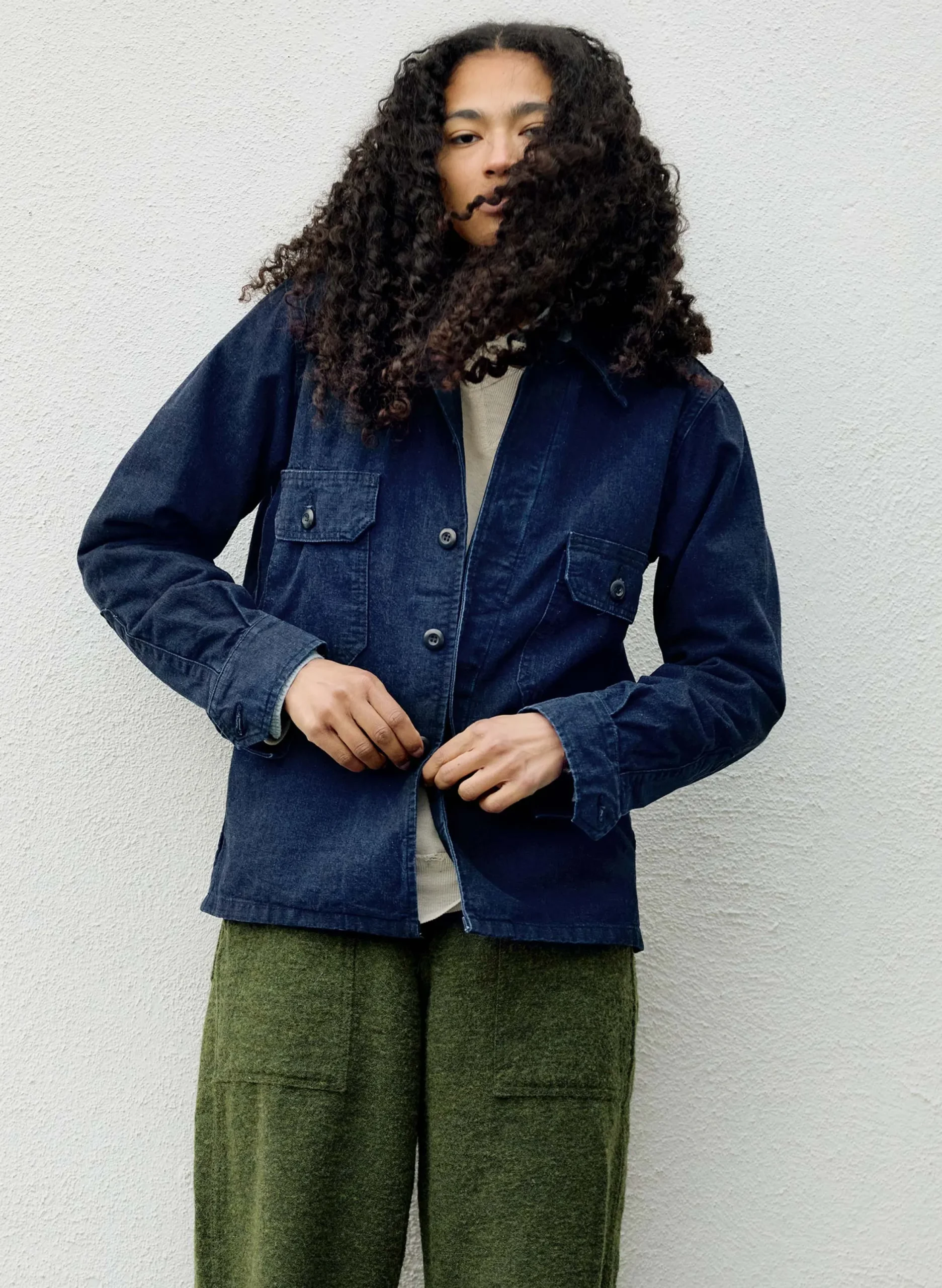 imogene + willie Military Shirt Jacket In Indigo|Women Shirts|Shirts