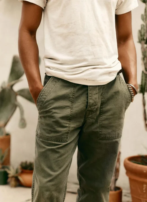 imogene + willie Oliver Military Trouser In Olive| Pants & Shorts