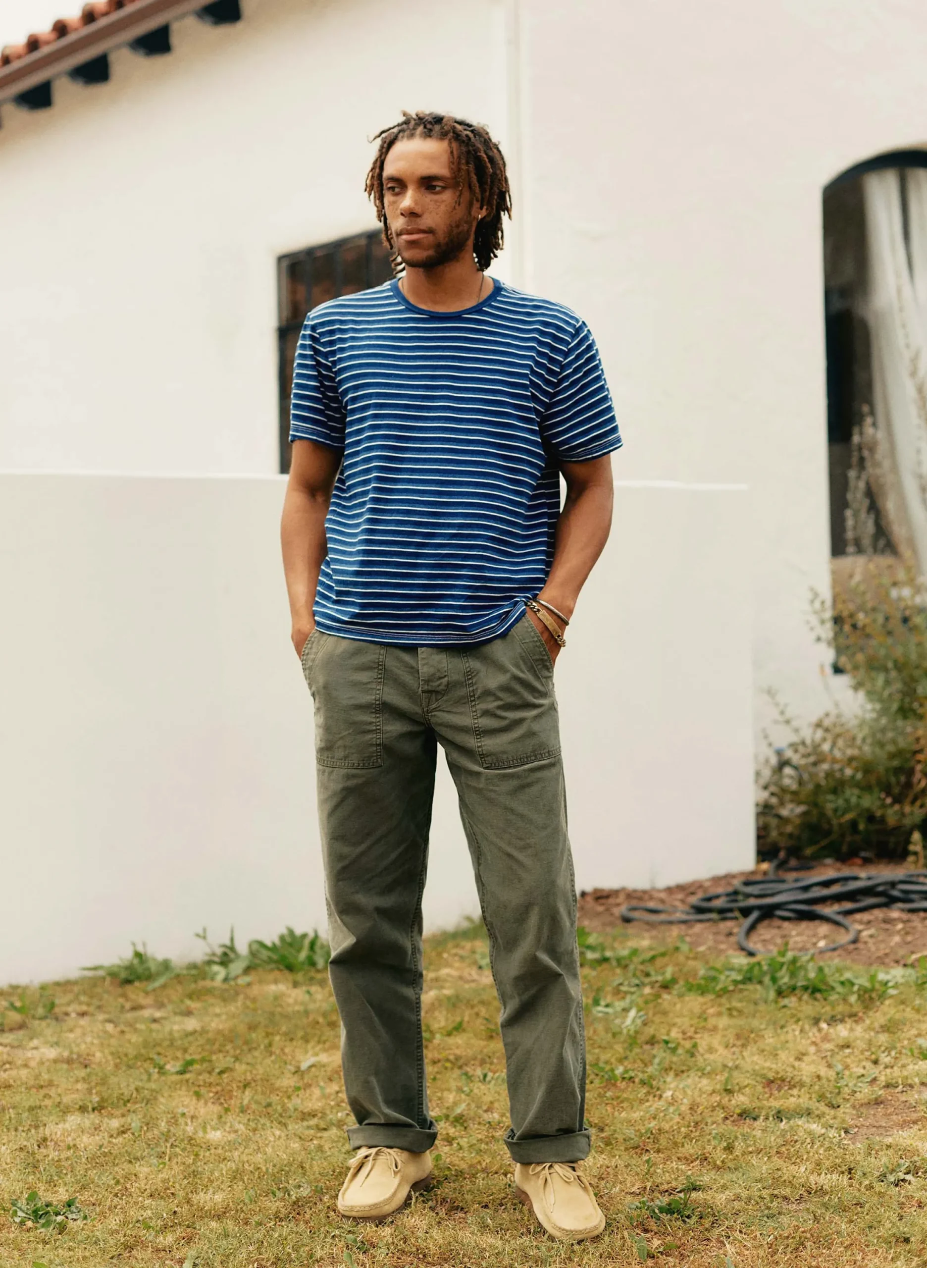 imogene + willie Oliver Military Trouser In Olive| Pants & Shorts