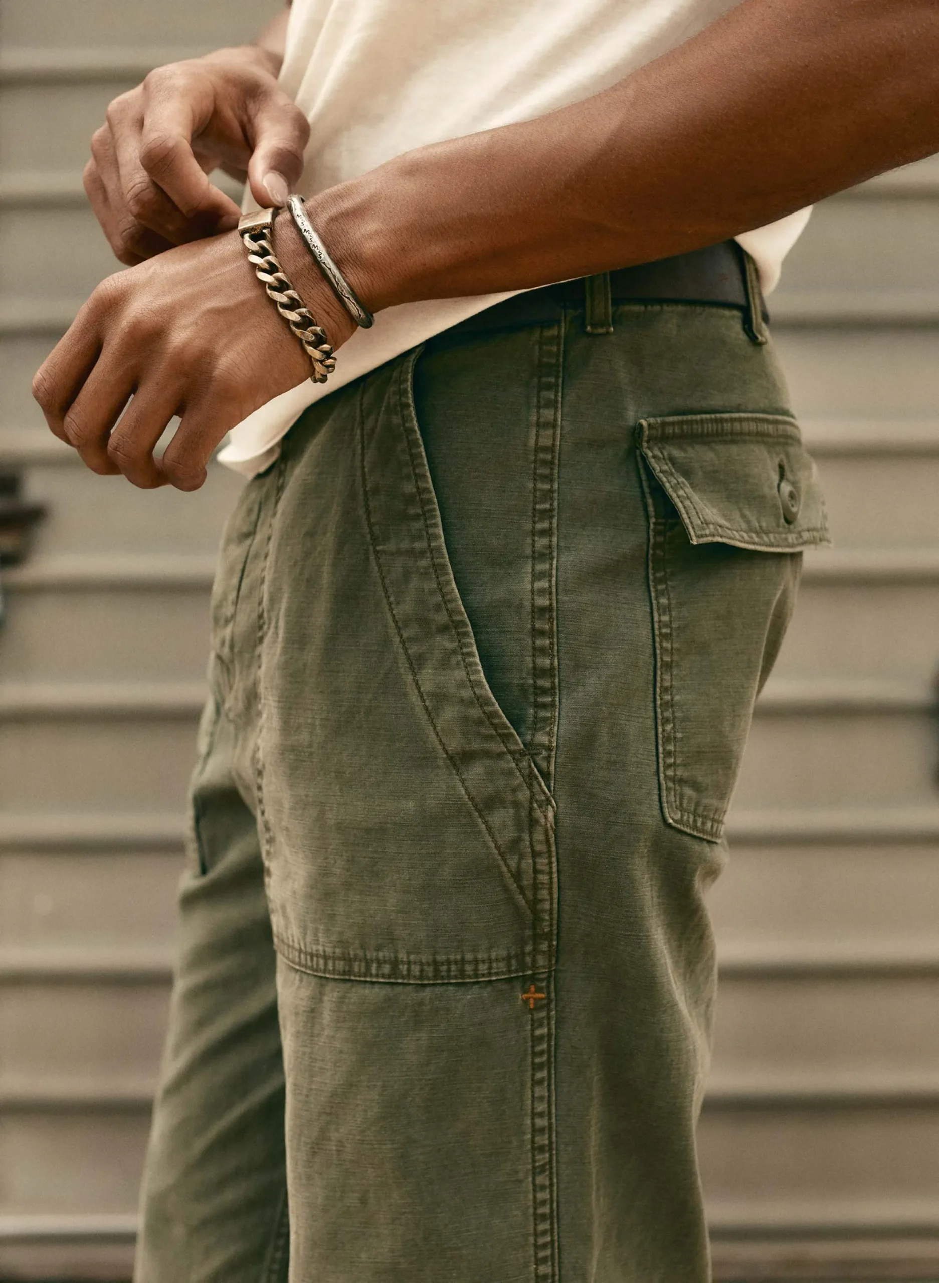 imogene + willie Oliver Military Trouser In Olive| Pants & Shorts