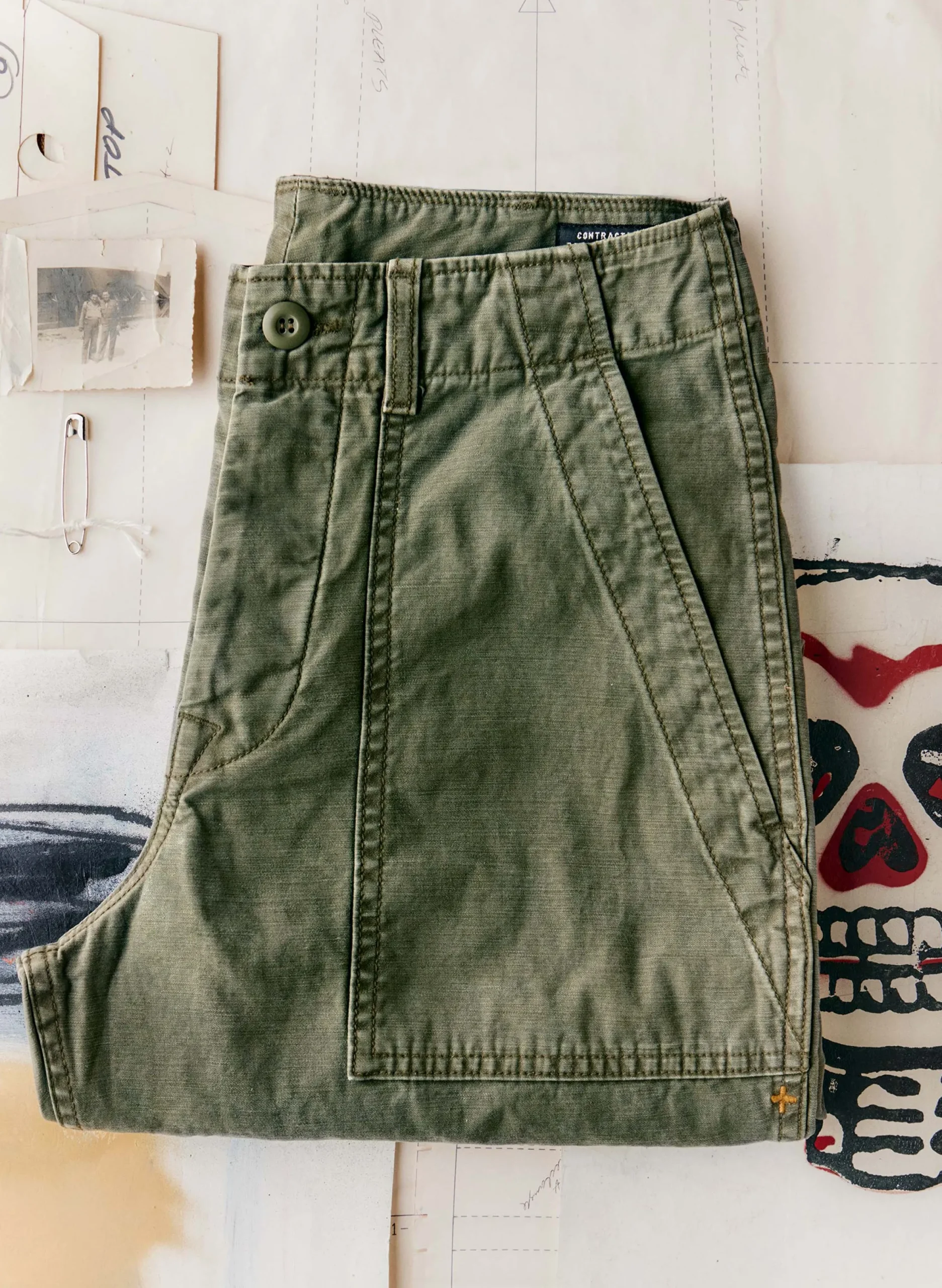 imogene + willie Oliver Military Trouser In Olive| Pants & Shorts