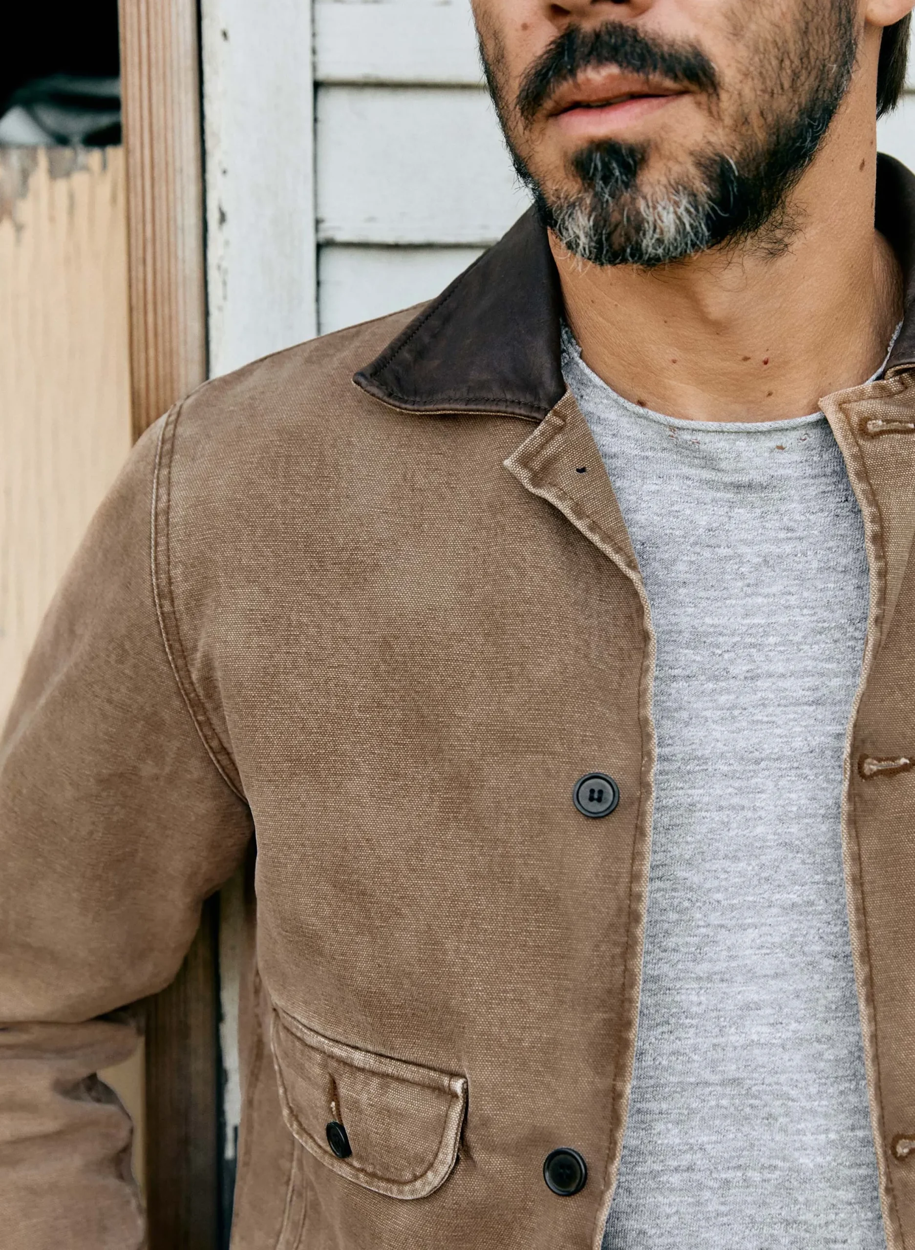 imogene + willie Quilt Lined Canvas Chore Coat In Brown| Jackets