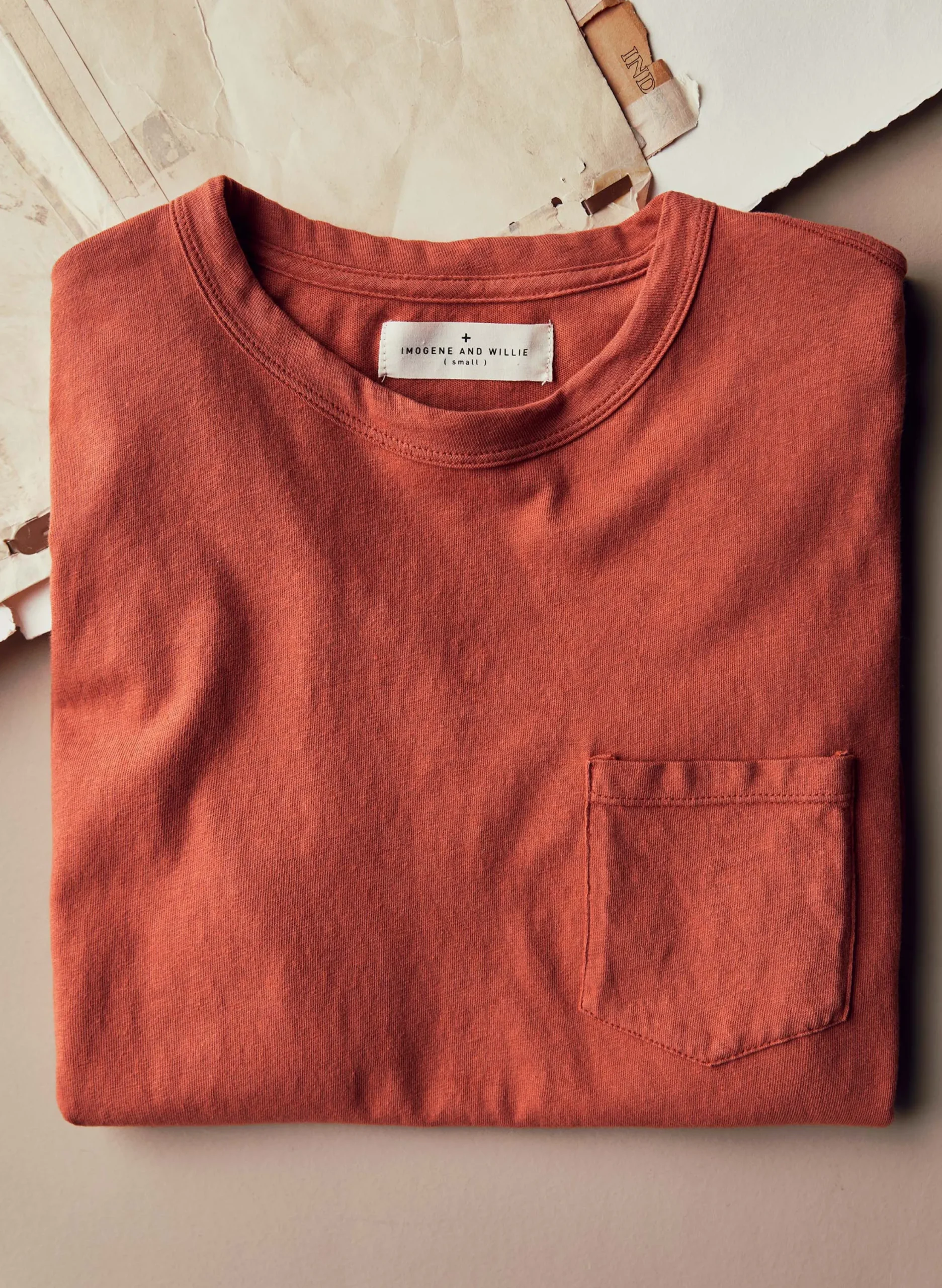 imogene + willie Rust Knit Pocket Tee| T-Shirts