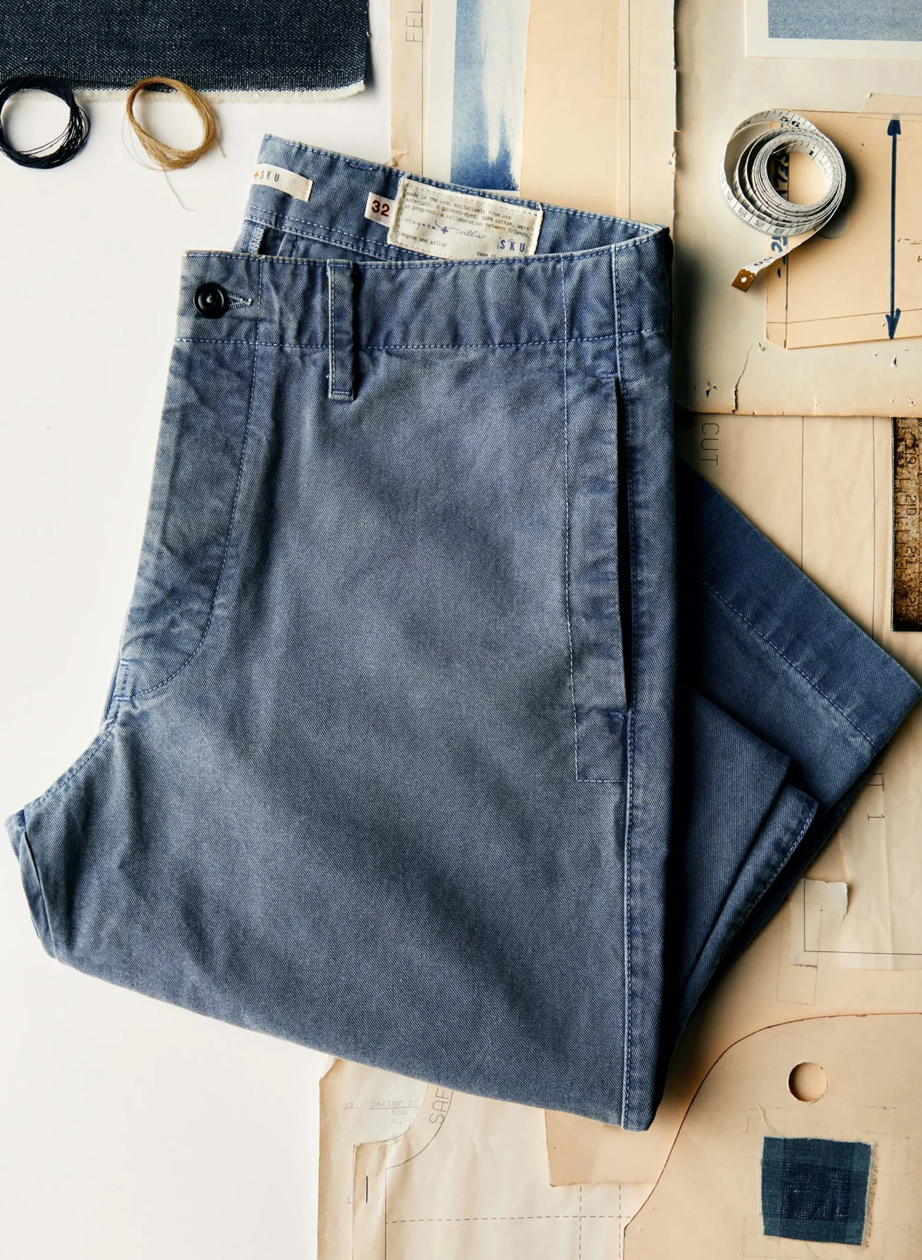 imogene + willie The All American Chino In Faded Blue| Pants & Shorts