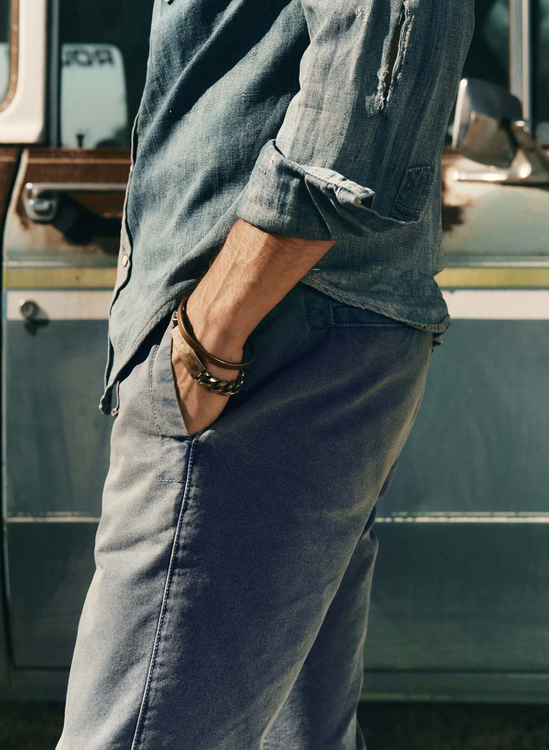 imogene + willie The All American Chino In Faded Blue| Pants & Shorts