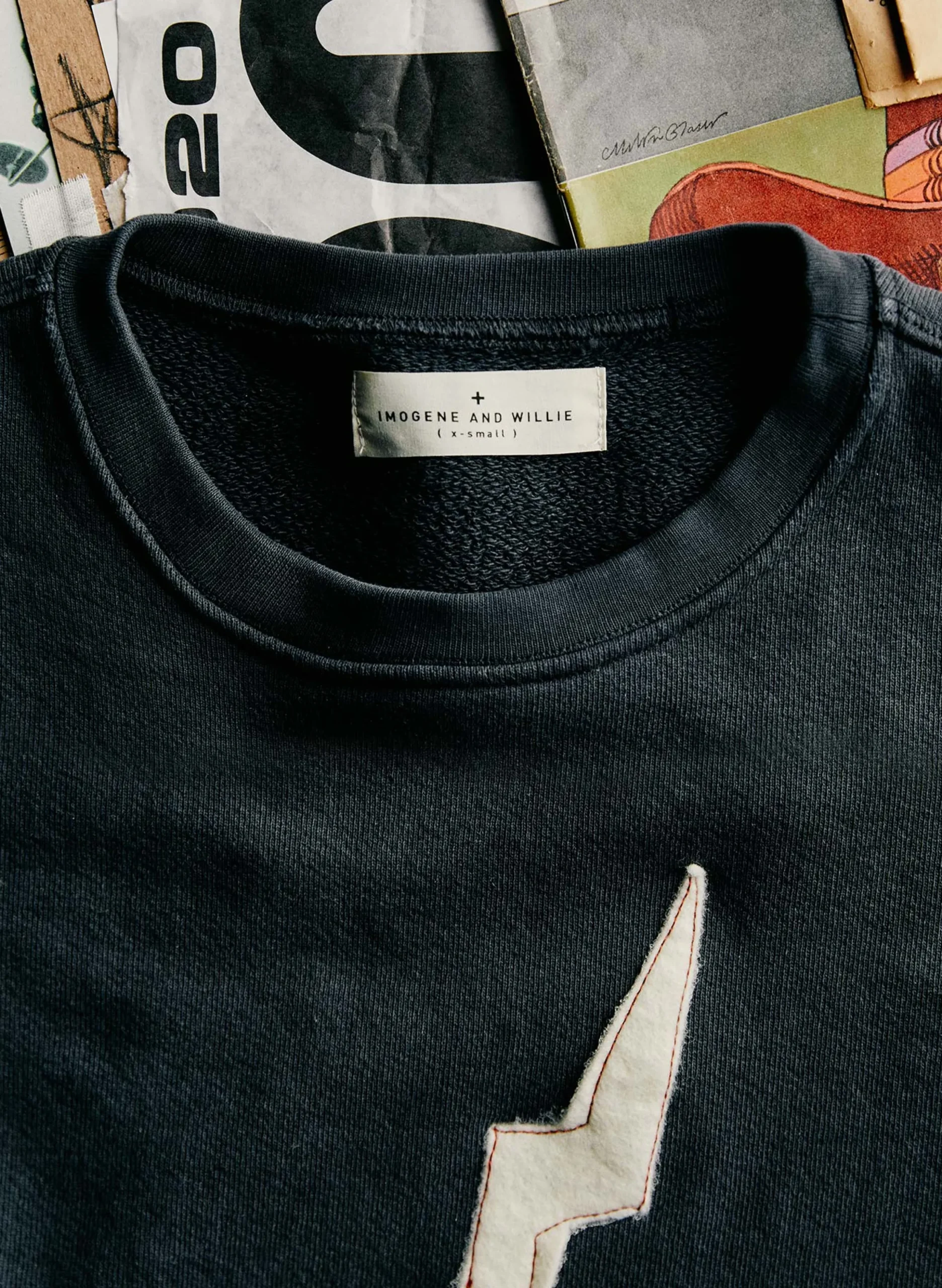 imogene + willie The "bolt" Sweatshirt In Black|Women Knits & Sweaters|Knits & Sweaters