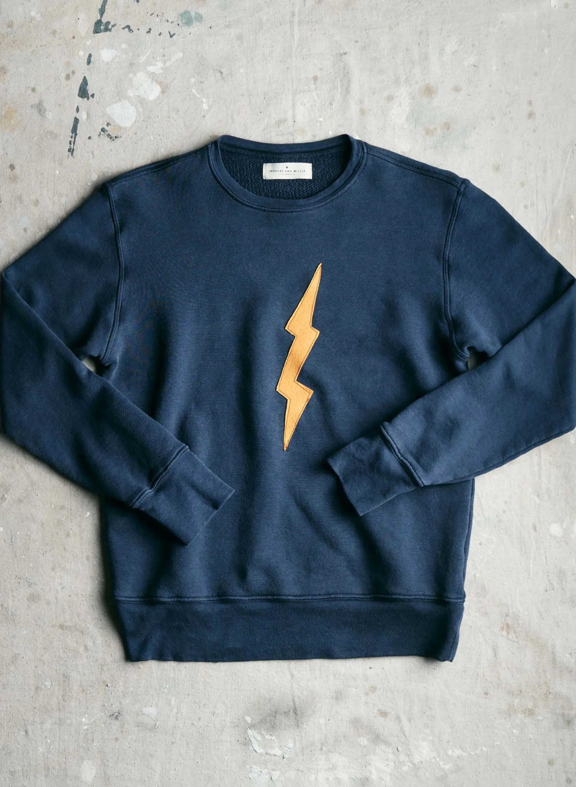 imogene + willie The "bolt" Sweatshirt In Faded Navy|Women Knits & Sweaters|Knits & Sweaters